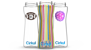 Custom 22oz. Plastic Bottle & Comfort Grip Lid